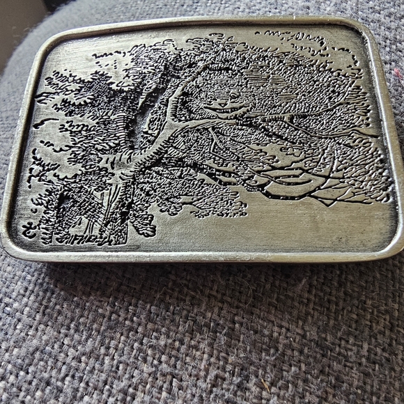 Bergamint Brass Works Alice In Wonderland Cheshire Cat Belt Buckle 2003 Y2K VNTG main image 7